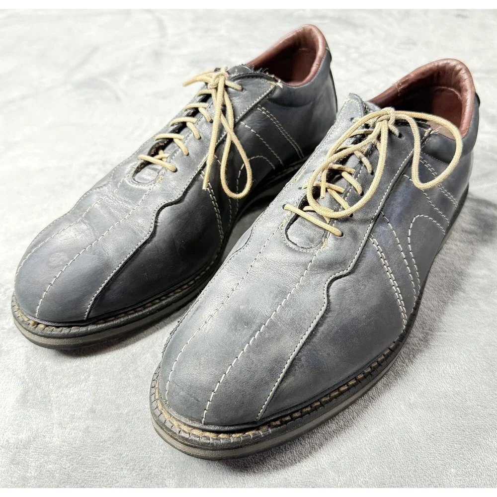 Allen Edmonds Shoes Mens‎ Size 10 Gray Leather Casual Lace Up Sneakers 6180